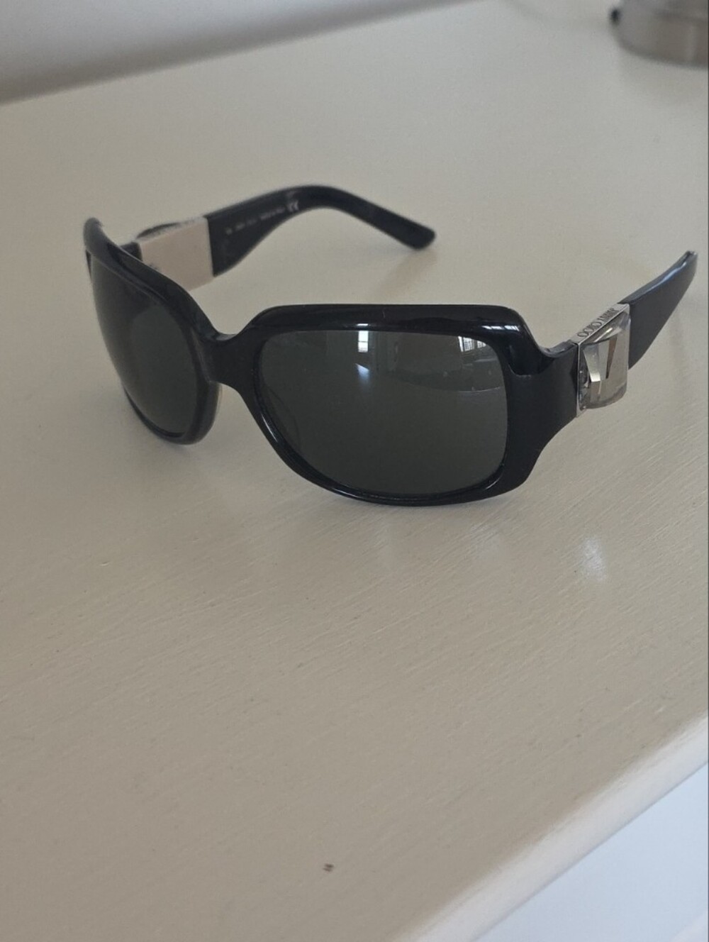 Jimmy Choo Sunglasses ROCK/S 0807 Black Silver Crystal Frames